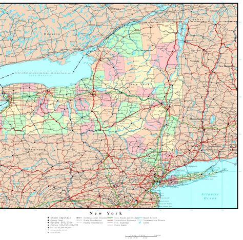 New York State Road Maps And Travel Information Download Free New