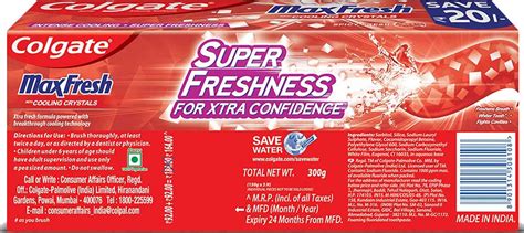 Buy Colgate Max Fresh Red Tooth Paste 150 Gm 150 Gm Combo 300 Gm