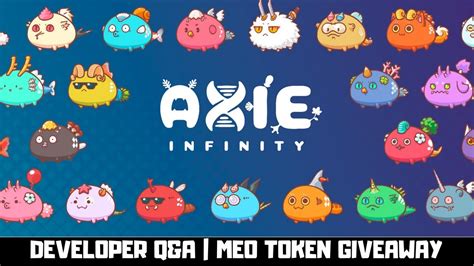 Axies can also be fought in the arena along with collecting and raising. Axie Infinity | Developer Live Q&A | MEO Token giveaway ...