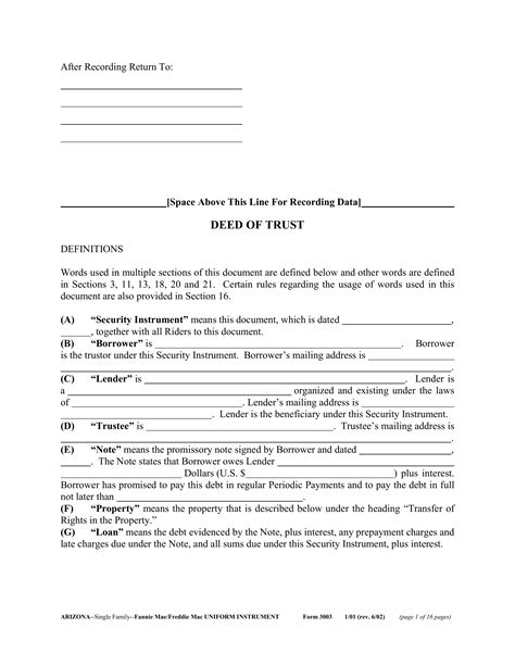 Fillable Deed Of Trust Form Printable Forms Free Online