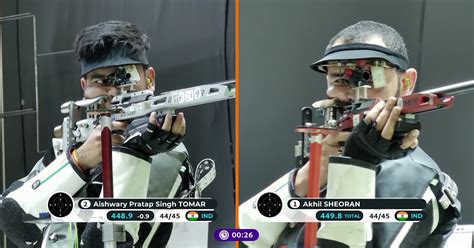 asian shooting championships 2024 highlights akhil sheoran wins 3p gold for india