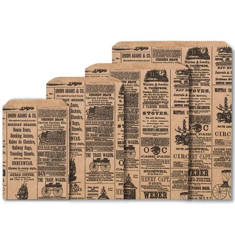 600 Pk Newsprint Kraft Paper Merchandise Bag Assortment For Party