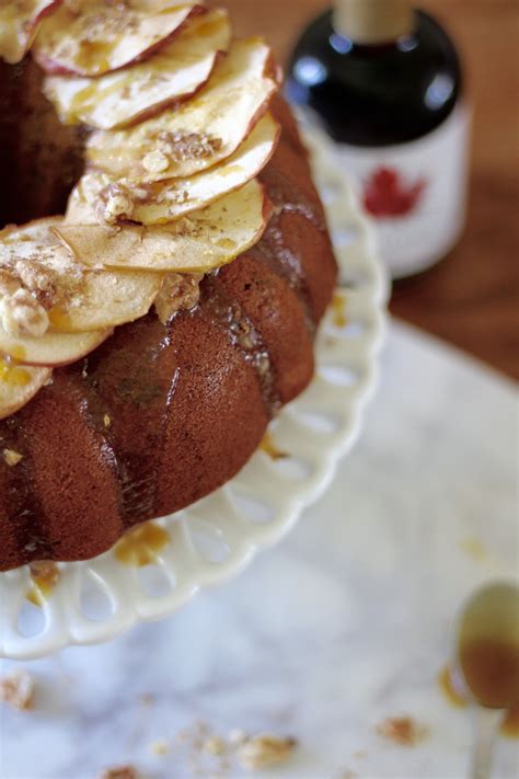 Maple Apple And Walnut Cake Recipe Pure Maple Syrup