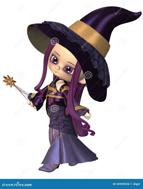 Cute Toon Female Wizard Royalty Free Stock Image Image 24940526