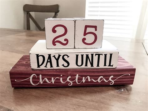 25 Days Until Christmas Countdown Etsy