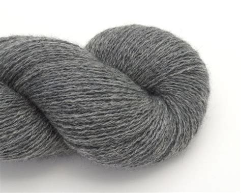 Heathered Gray Lace Weight Cashmere Recycled Yarn - thoughtful rose