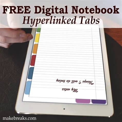 Free Digital Notebook For Goodnotes And Other Pdf Readers Make Breaks