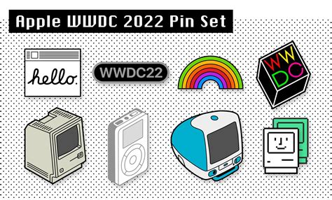 Apple Iconic Hardware And Wwdc 2022 Pin Set Rpins