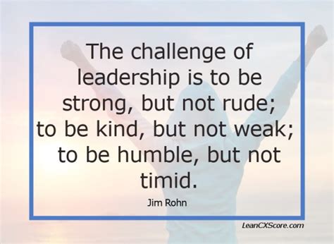 Leadership Quote Jim Rohn On The Challenge Of Leadership