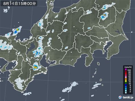 東海地方の過去の雨雲レーダー(2020年08月11日) - 日本気象協会 tenki.jp