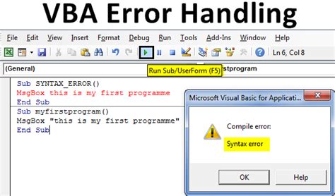 Excel Vba On Error Not Working Summitsapje
