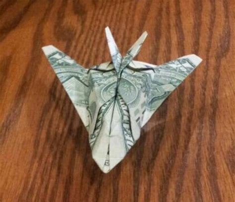 Jet Airplane Stealth Fighter Money Origami By Origami500design