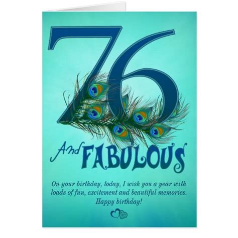 76th Birthday Template Cards Zazzle