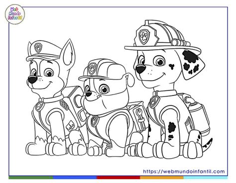 dibujos de la patrulla canina para colorear e imprimir