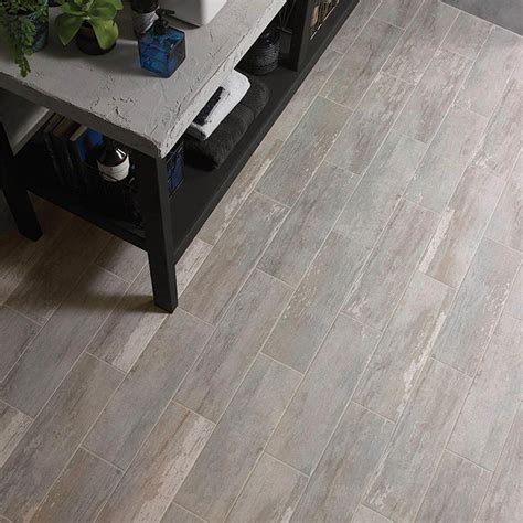 Bct Tiles Distressed Wood Blue Wall And Floor Tiles 148 X 498mm Bct56805