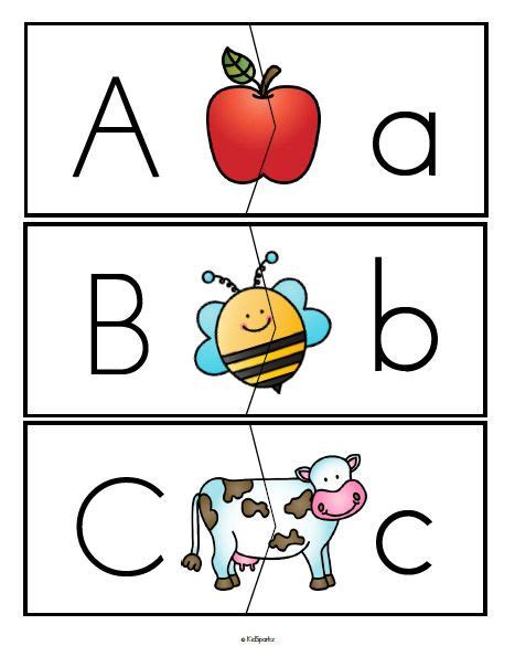 Free Alphabet Upper And Lower Case Letters Puzzle Match Ups Full