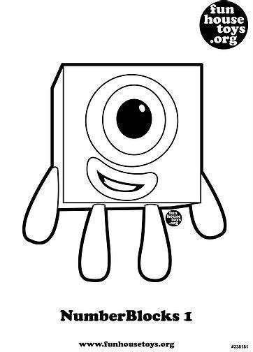 Numberblocks 1 Printable Coloring Pagej Coloring Sheets For Kids