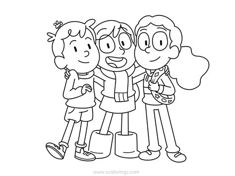 Hilda Coloring Pages Hilda With Frida And David