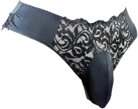 Aishani Mens Lace Underwear Men S Briefs Sissy Pouch Panties For Men Black Xl Amazon Ca