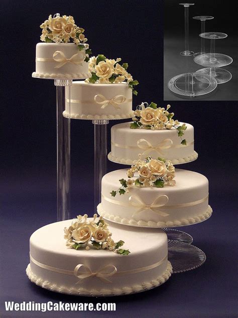 Tier Cake Stand Jusalpha Large Tier Acrylic Round Wedding Cake