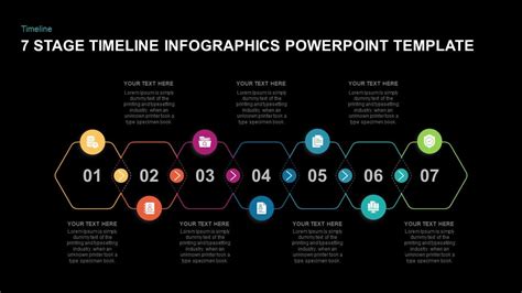7 Stage Timeline Infographic Template For Presentation