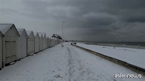 Le Spiagge Del D Day In Normandia Coperte Di Neve