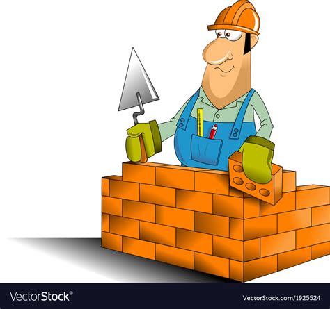 Builder Cartoon Royalty Free Vector Image Vectorstock