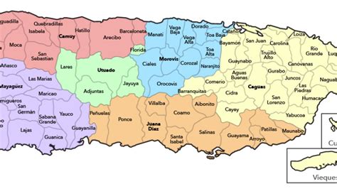 Mapa De Pr Con Sus Municipios