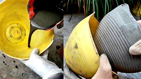 How to make cement pot easily at home. - YouTube
