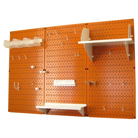 Wall Control Storage Systems 4 Metal Pegboard Standard Tool Storage Kit Orange Toolboard
