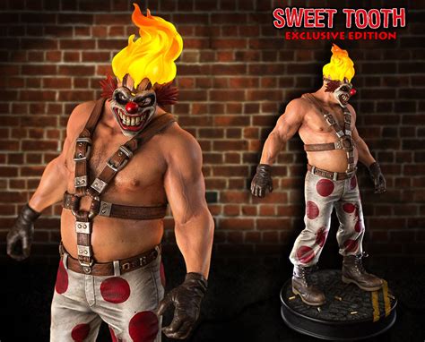 Gaming Heads Presents 16 Scale Twisted Metal Sweet Tooth Statue