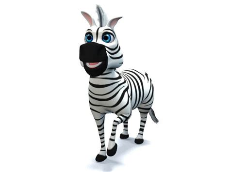 3d Model Cartoon Zebra Cgtrader