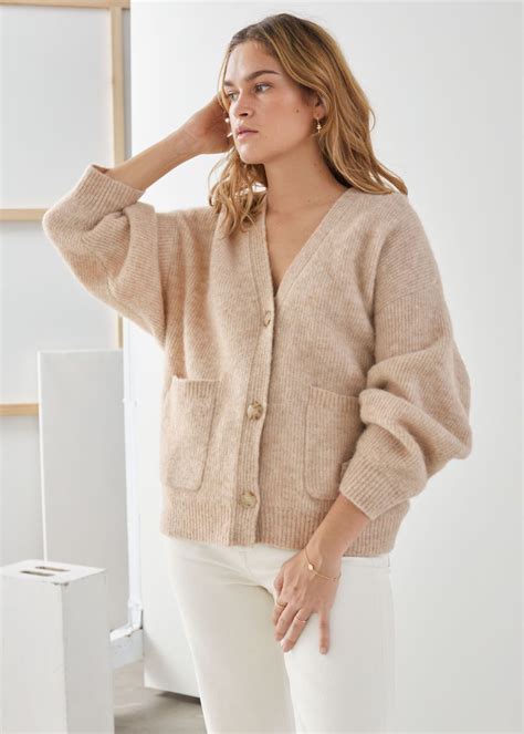 Alpaca Wool Blend Cardigan Beige Cardigans And Other Stories