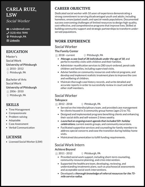 Social Work Resume Examples 2024 Pdf Candy Corliss