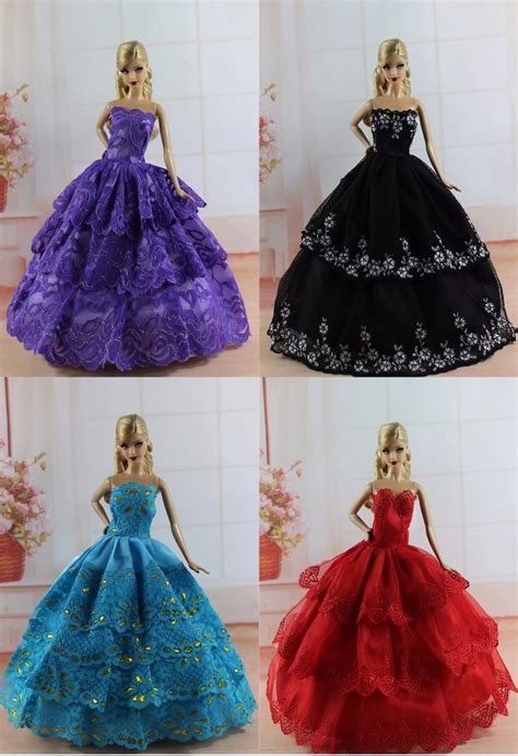 899 Handmade 4 Pcs Fashion Princess Pary Dressclothesgown For Barbie Doll S182 Ebay Coll