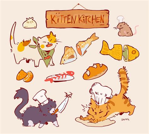 🔞elliotte 1312🔞 on twitter rt saltmalkin kitten kitchen sticker sheet 🐱