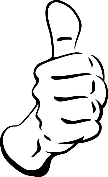 Thumbs Up Outline Clip Art At Vector Clip Art Online Royalty Free And Public Domain