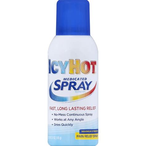 Icy Hot Pain Relief Spray Maximum Strength 4 Fl Oz Instacart