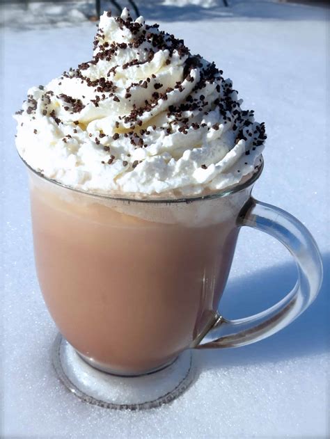 rich creamy hot chocolate with homemade whipped cream sprinkle some sugar
