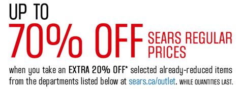 Sears Outlet Canada Promo Code Sale Save Up To 70 Off On Already