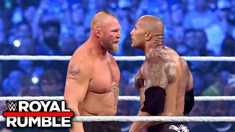 Full Match The Rock Vs Brock Lesnar Wwe Royal Rumble 2023 Wwe