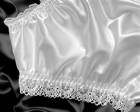 white satin frilly lace trim sissy panties knicker underwear briefs size 10 20 ebay