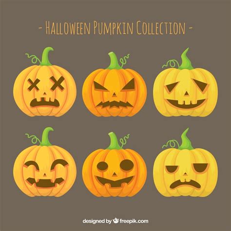 Free Vector Halloween Pumpkin Collection