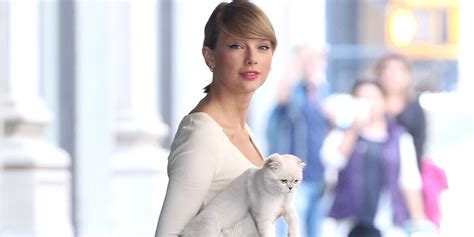 Taylor Swift Steps Out With Her Pet Cat Olivia Under Her Arm In New