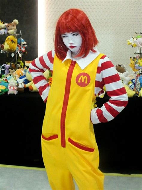 A Woman Dressed In A Mcdonalds Costume
