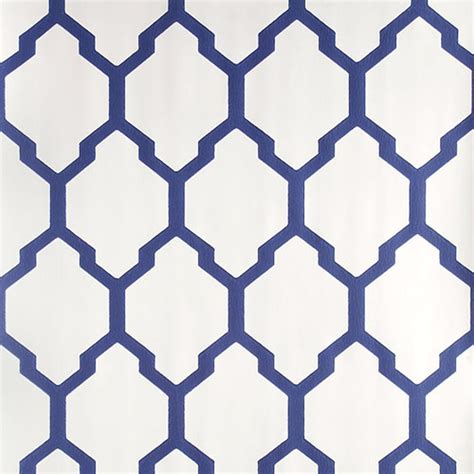 Navy Blue And White Geometric Wallpaper