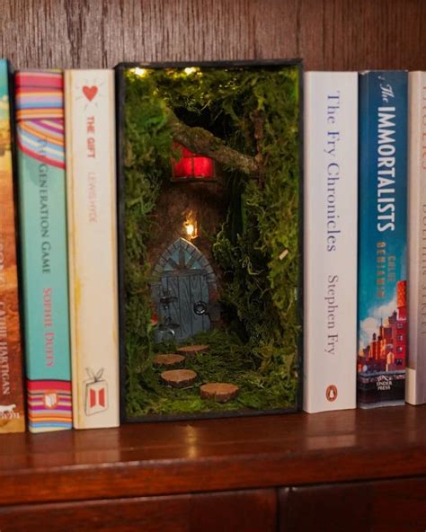 Book Nook Diorama Of A Fairy House Book Nook Shelf Insert Etsy Book