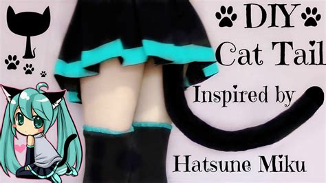 Hoodie made of black cotton knitwear with 10% of polyester. DIY Cat Tail Inspired by Hatsune Miku | Halloween DIY ...