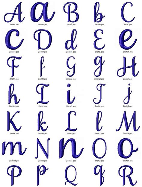 Samantha Script Alternate Letters Set 1 Machine Caligraphy Alphabet