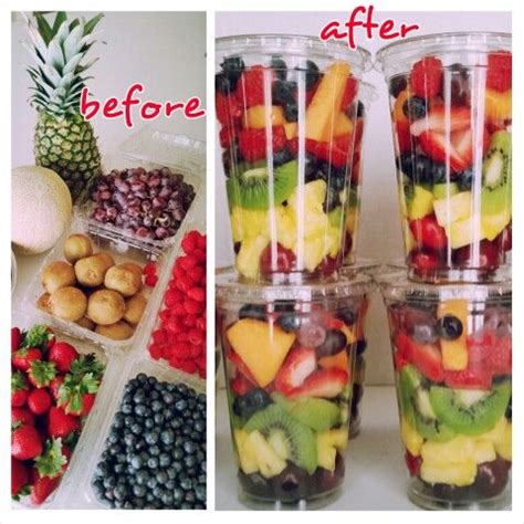 They're easy to grab and won't get as soggy as the fruit in salad sometimes does.image via pinterest | 100 layer cake. Fruit snack idea!! Kids loved it | Fruit smoothie recipes ...